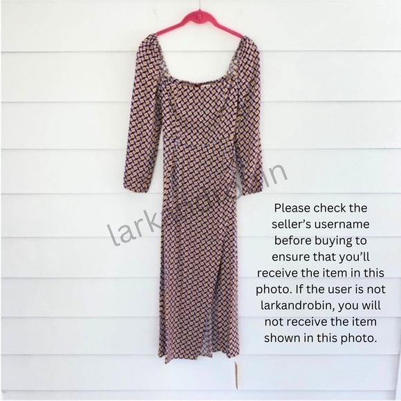 NEW Reformation Hilda Dress Plaza 0 - Picture 8 of 17
